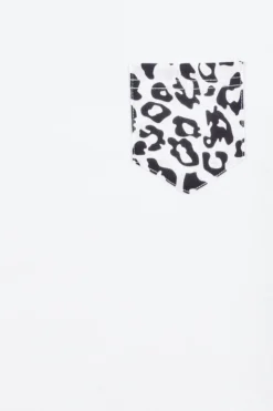 Women's And Girls Matching White Animal Print Pocket Long Pyjamas -All Ages Fashion LEOPARDB04 scaled