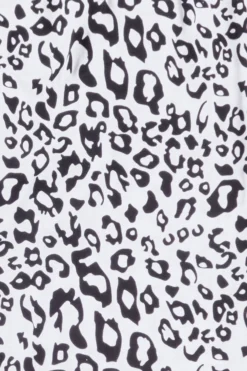 Women's And Girls Matching White Animal Print Pocket Long Pyjamas -All Ages Fashion LEOPARDB05 scaled