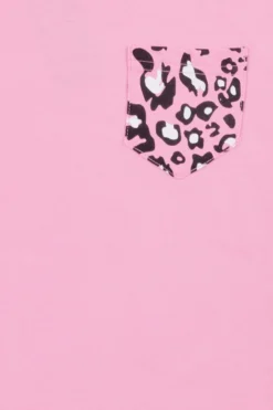 Women's And Girls Matching Pink Animal Print Pocket Long Pyjamas -All Ages Fashion LEOPARDC04 scaled