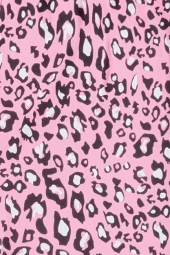 Women's And Girls Matching Pink Animal Print Pocket Long Pyjamas -All Ages Fashion LEOPARDC05 scaled