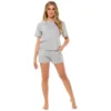 Women's Grey Jersey Cotton Short Pyjamas