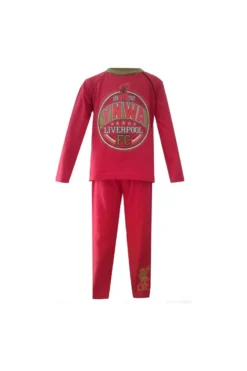 YNWA Liverpool FC Red And Gold Long Pyjamas