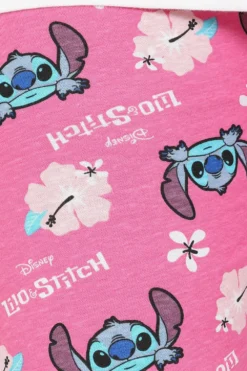 Women's Disney Lilo And Stitch Stay Weird Pink White Long Pyjama Set 13 Women's Disney Lilo And Stitch Stay Weird Pink White Long Pyjama Set -All Ages Fashion PJF Joanna231114 24