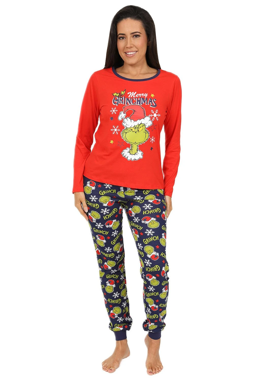 Official The Grinch Merrry Grinchmas Family Long Pyjamas Christmas Matching RED 5 Official The Grinch Merrry Grinchmas Family Long Pyjamas Christmas Matching RED - Image 5