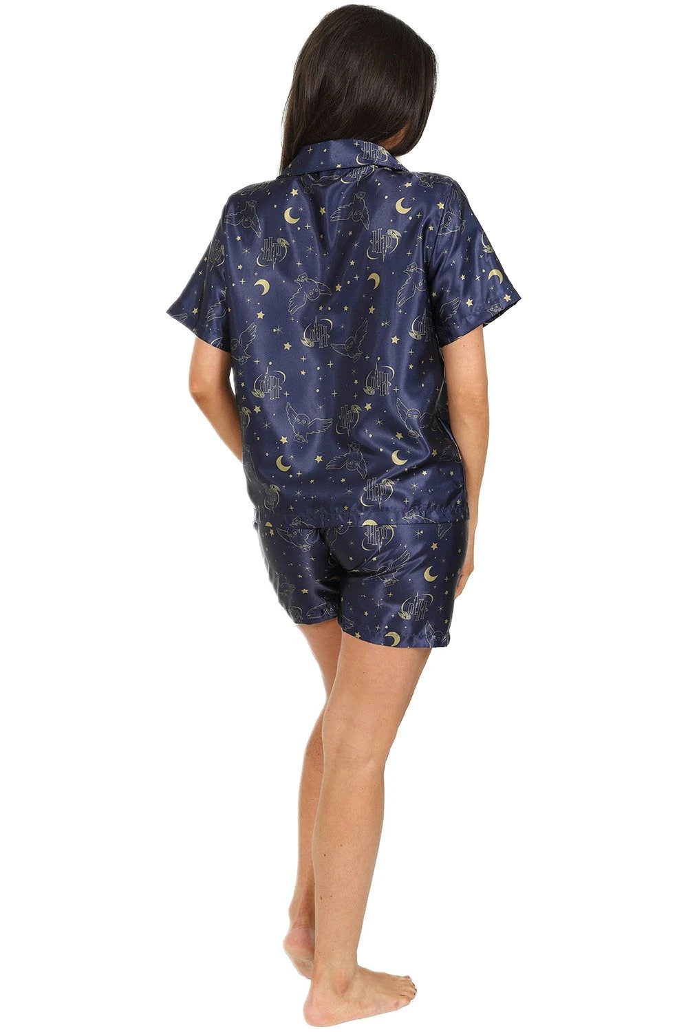 Women's Harry Potter Hedwig Short Satin Pyjama Set 2 Women's Harry Potter Hedwig Short Satin Pyjama Set - Image 2