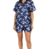 Women's Disney Lilo And Stitch Short Satin Silk Pyjama Set