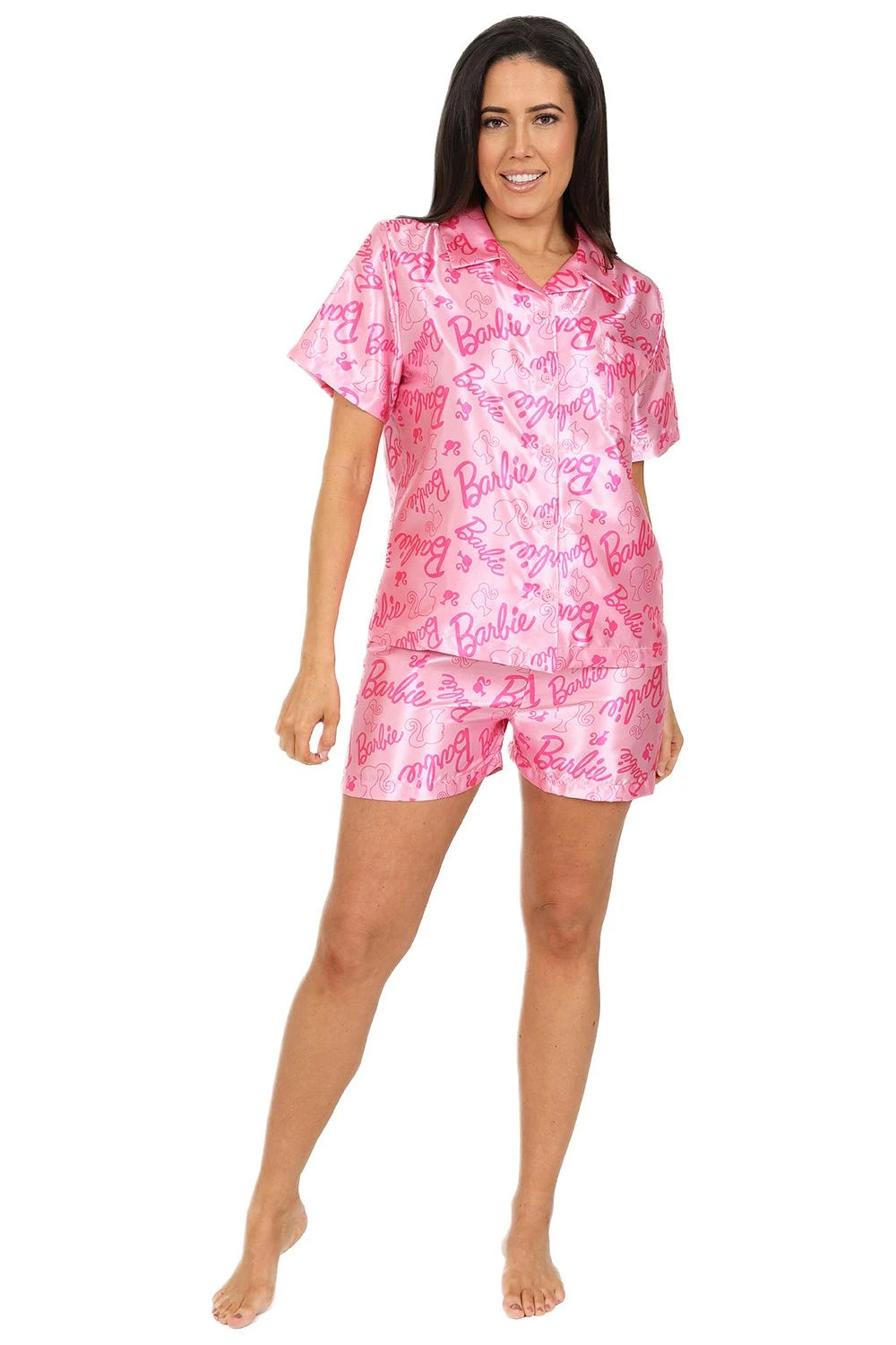 Women's Barbie Short Satin Silk Pyjama Set 1 Women's Barbie Short Satin Silk Pyjama Set
