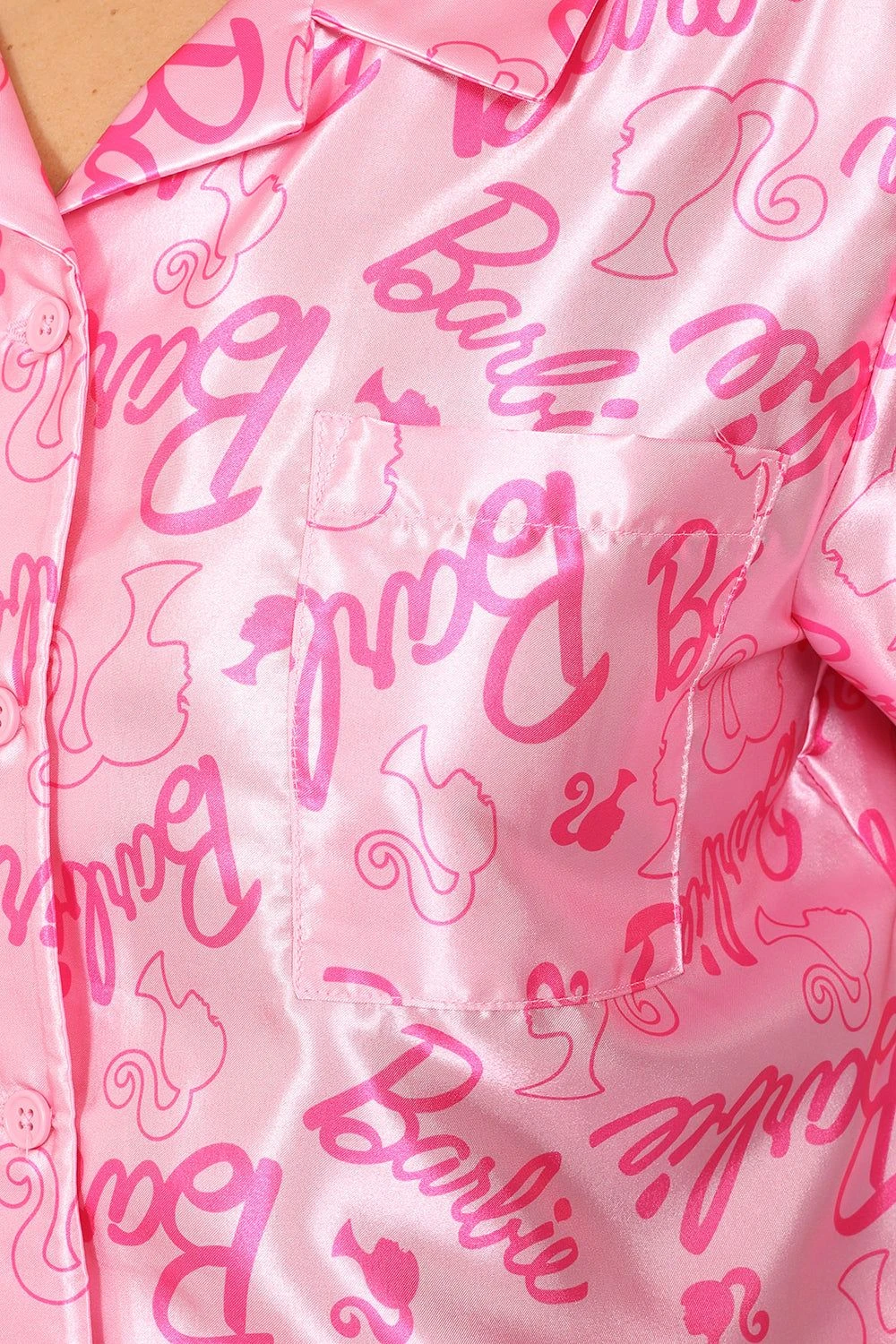 Women's Barbie Short Satin Silk Pyjama Set 5 Women's Barbie Short Satin Silk Pyjama Set - Image 5