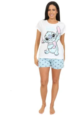Women's Disney Lilo And Stitch We Love Stitch Short Pyjama Set