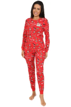 Official Elves Behavin' Badly Matching Family Christmas Long Pyjamas Red 14 Official Elves Behavin' Badly Matching Family Christmas Long Pyjamas Red -All Ages Fashion PJF Joanna231114 9