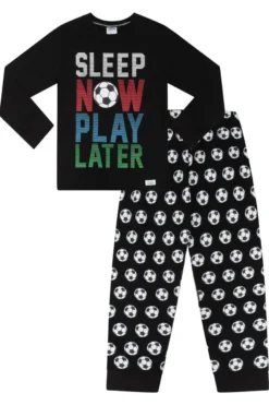 Boys Sleep Now Play Later Long Pyjamas -All Ages Fashion PJF200325 11