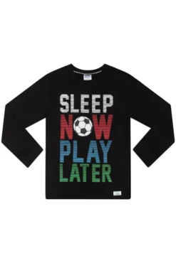 Boys Sleep Now Play Later Long Pyjamas -All Ages Fashion PJF200325 8