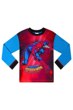 Boys Official Marvel Spiderman Blue Red Long Pyjamas -All Ages Fashion PJF201006 11