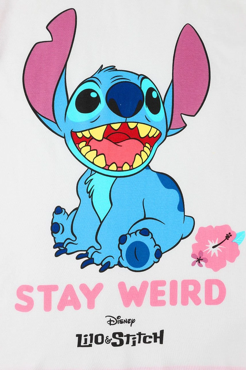 Girls Disney Lilo And Stitch Stay Weird Short Pyjamas 5 Girls Disney Lilo And Stitch Stay Weird Short Pyjamas - Image 5