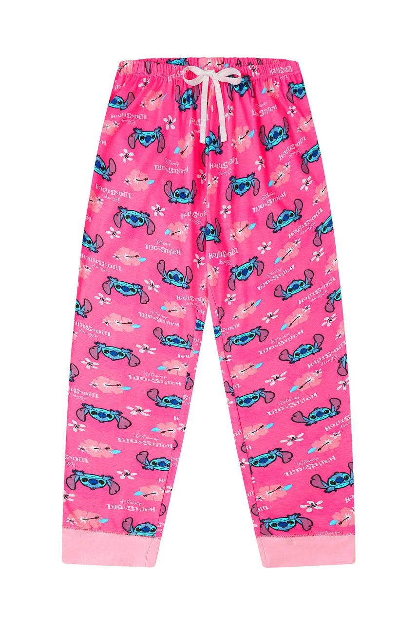 Women's Disney Lilo And Stitch Stay Weird Pink White Long Pyjama Set 6 Women's Disney Lilo And Stitch Stay Weird Pink White Long Pyjama Set - Image 6
