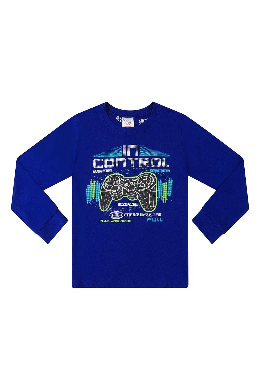 Boys In Control Blue Gamer Long Pyjamas 9 To 16 Years 4 Boys In Control Blue Gamer Long Pyjamas 9 To 16 Years - Image 4