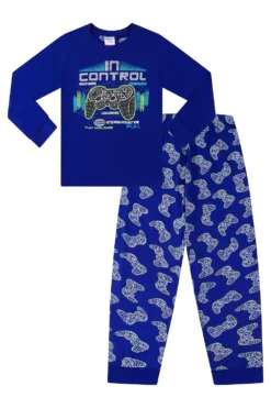 Boys In Control Blue Gamer Long Pyjamas 9 To 16 Years 9 Boys In Control Blue Gamer Long Pyjamas 9 To 16 Years -All Ages Fashion PJF201104 25