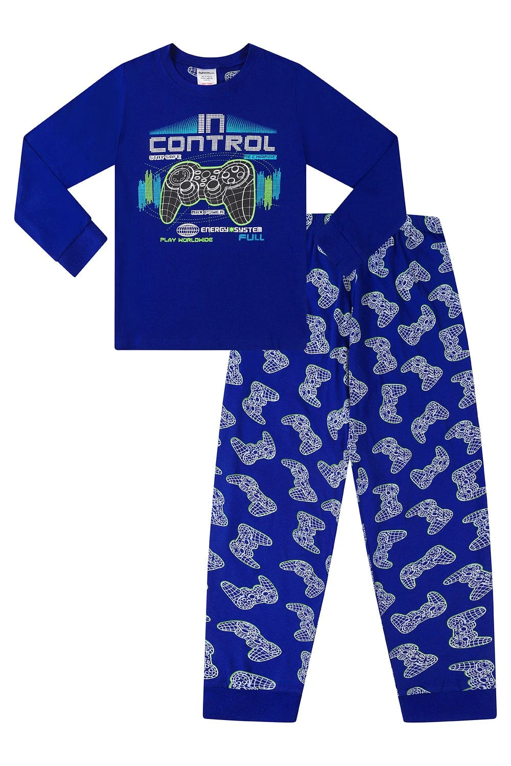 Boys In Control Blue Gamer Long Pyjamas 9 To 16 Years 3 Boys In Control Blue Gamer Long Pyjamas 9 To 16 Years - Image 3