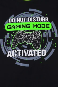Do Not Disturb Gaming Mode Activated Green Black Long Pyjamas -All Ages Fashion PJF201104 47