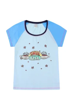 Women's Friends Central Perk Blue Long Pyjamas -All Ages Fashion PJF201104 67