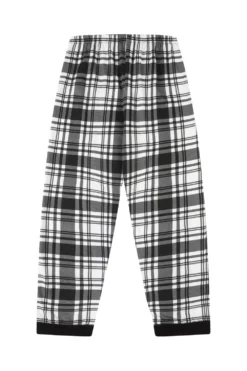 Boys Black And White Check Cotton Long Pyjamas -All Ages Fashion PJF201215 23