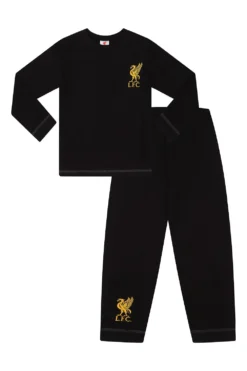 Boys Liverpool F.C Black Gold LFC Long Pyjamas 9 Boys Liverpool F.C Black Gold LFC Long Pyjamas -All Ages Fashion PJF210127 29