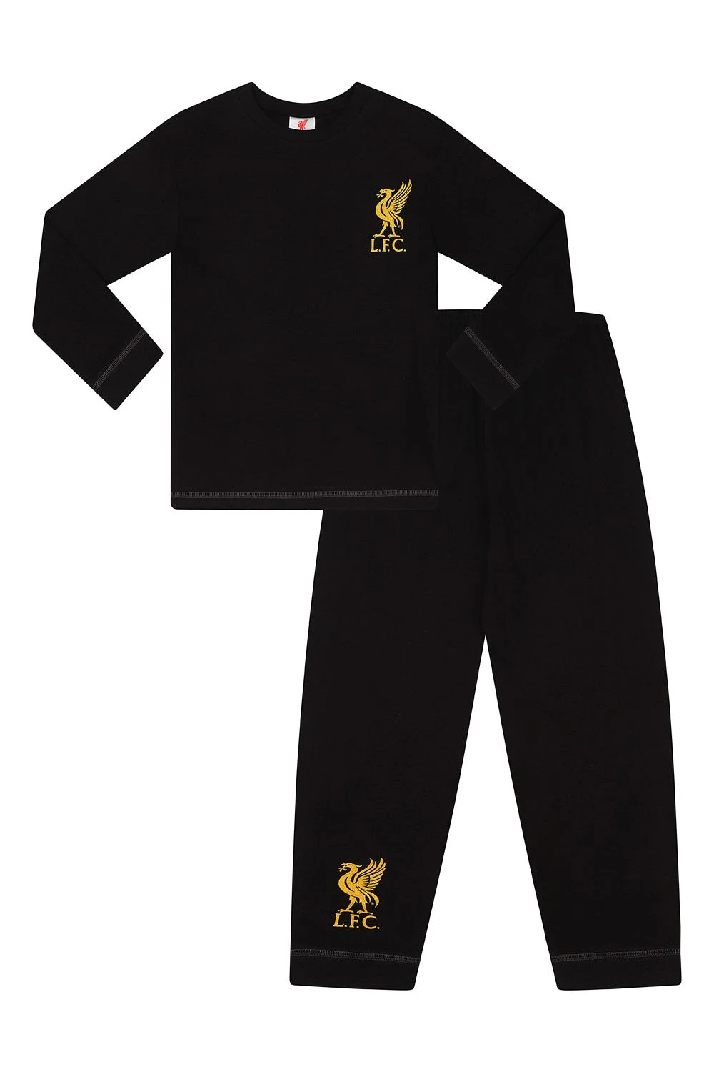 Boys Liverpool F.C Black Gold LFC Long Pyjamas 3 Boys Liverpool F.C Black Gold LFC Long Pyjamas - Image 3