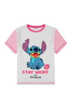 Girls Disney Lilo And Stitch Stay Weird Short Pyjamas 9 Girls Disney Lilo And Stitch Stay Weird Short Pyjamas -All Ages Fashion PJF210428 16