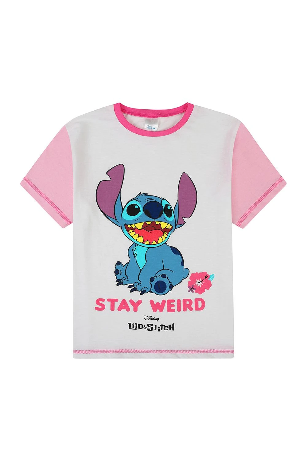 Girls Disney Lilo And Stitch Stay Weird Short Pyjamas 3 Girls Disney Lilo And Stitch Stay Weird Short Pyjamas - Image 3