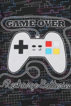 Boys Game Over Recharge Batteries Gaming Short Pyjamas -All Ages Fashion PJF210602 12 5da7cee9 96a7 4192 b4a4 3edd810502c5