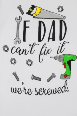 Mens 'If Dad Can't Fix It We're Screwed' Short Pyjamas Fathers Day -All Ages Fashion PJF210609 2