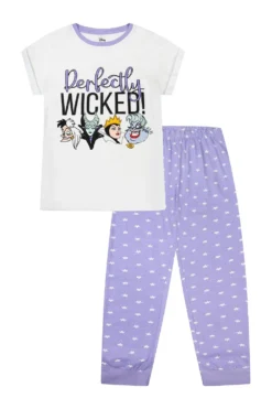 Women's Disney Villains 'Perfectly Wicked' Long Pyjamas -All Ages Fashion PJF210706 56 SET