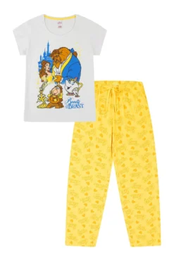 Women's Disney Beauty And The Beast Belle Mrs Potts Long Pyjama Set -All Ages Fashion PJF210914 24