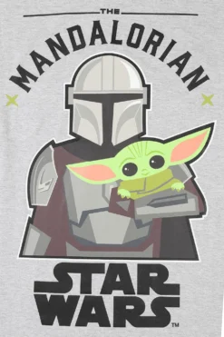 Men's Star Wars The Mandalorian Baby Yoda Child Cotton Long Pyjamas W21 -All Ages Fashion PJF210914 27