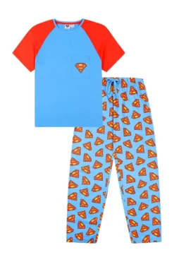 Men's Official Superman Long Pyjamas Sizes S To 2XL Mens Pjs -All Ages Fashion PJF211011 19
