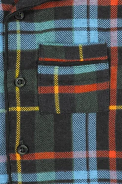 Men's And Boys Matching Brushed Cotton Green And Blue Checked Long Pyjamas -All Ages Fashion PJF220119 7