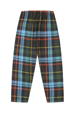 Men's And Boys Matching Brushed Cotton Green And Blue Checked Long Pyjamas -All Ages Fashion PJF220119 8