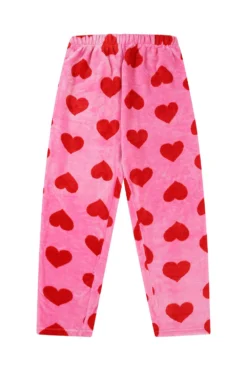 Women's 'Best Mum In The World' Fleece Heart Long Pyjamas -All Ages Fashion PJF220209 27