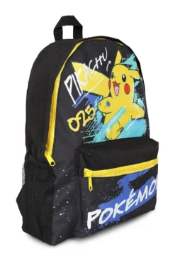 Official Pokemon Pikachu Black And Yellow Kids Backpack Rucksack School Bag