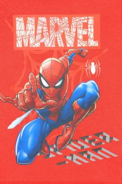 Official Boys Marvel Spiderman Long Pyjamas Red And Black -All Ages Fashion PJF220705 22