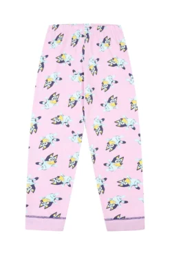 Girls Bluey And Bingo Queens Pink Long Pyjamas 2 To 6 Years -All Ages Fashion PJF220705 3