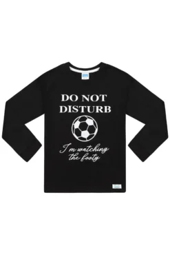 Do Not Disturb I'm Watching The Football White Long Pyjamas -All Ages Fashion PJF220726 37