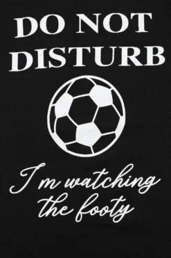 Do Not Disturb I'm Watching The Football White Long Pyjamas -All Ages Fashion PJF220726 38