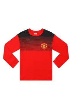 Manchester United FC Boys Red Black Long Pyjamas -All Ages Fashion PJF221201 7