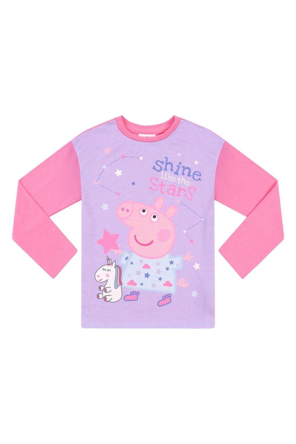 Girls Peppa Pig Shine Like The Stars Long Pyjamas 2 Girls Peppa Pig Shine Like The Stars Long Pyjamas - Image 2