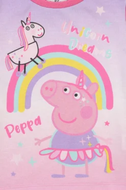 Girls Peppa Pig Unicorn DreamsRainbow Short Pyjamas -All Ages Fashion PJF230330 8