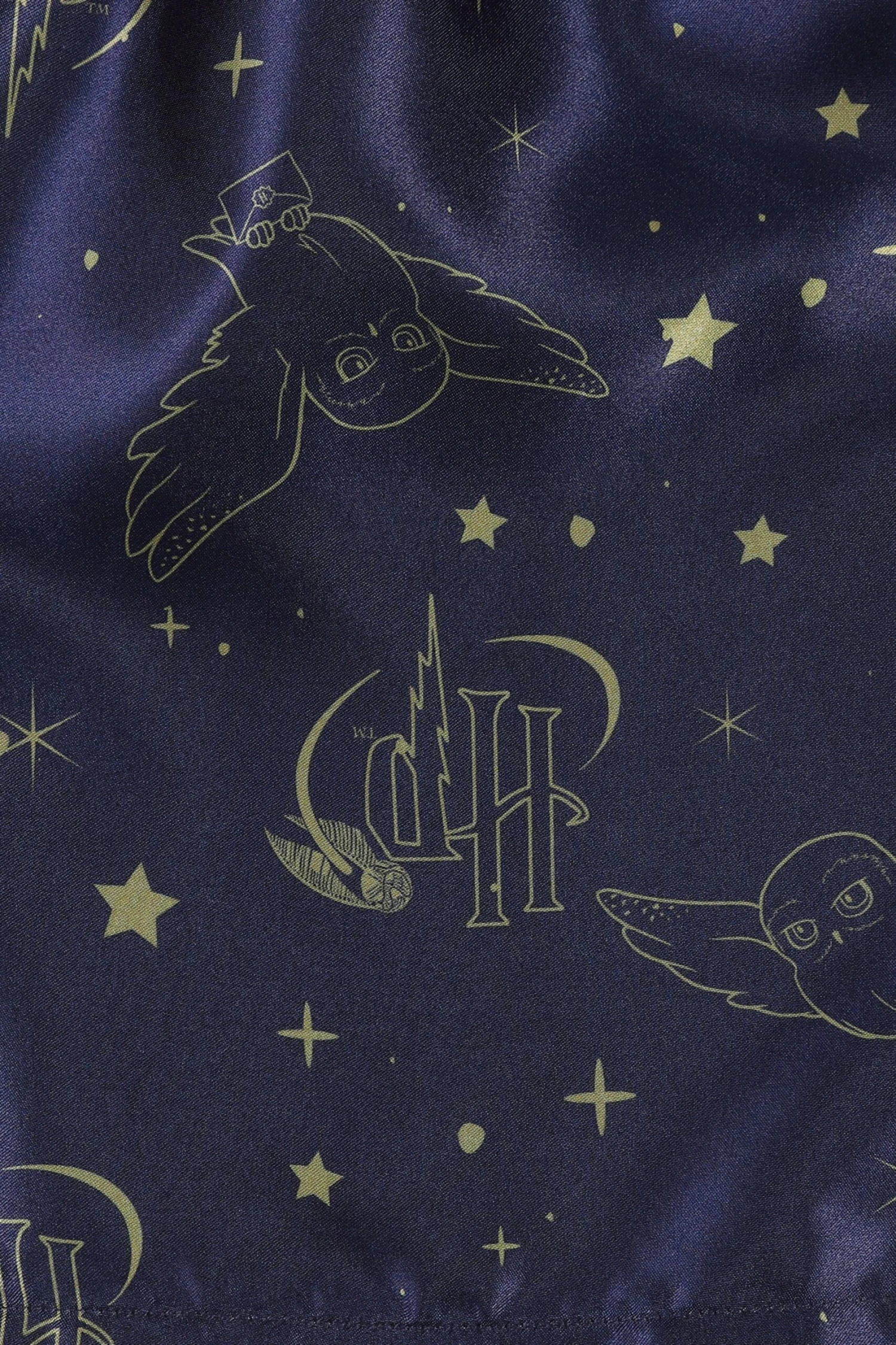 Women's Harry Potter Hedwig Short Satin Pyjama Set 7 Women's Harry Potter Hedwig Short Satin Pyjama Set - Image 7