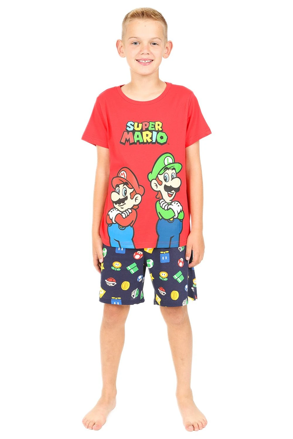 Nintendo Super Mario And Luigi Boys Short Pyjamas 1 Nintendo Super Mario And Luigi Boys Short Pyjamas