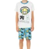 Boys Gaming PJs Grey Blue Short Pyjamas