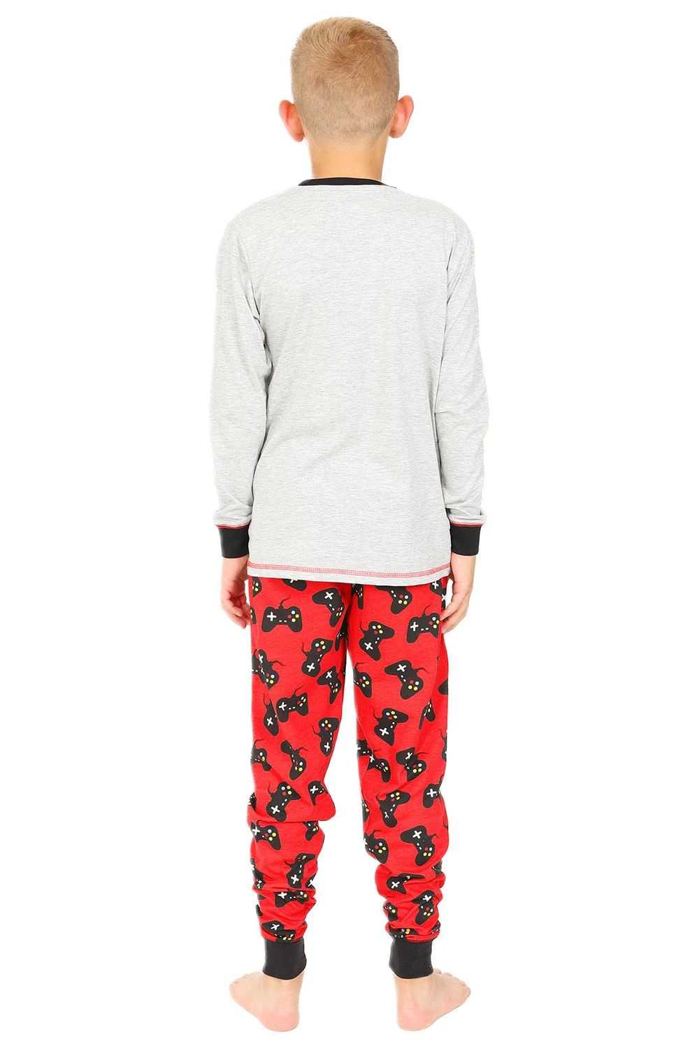 Boys I Can't Hear You I'm Gaming Skull Red Grey Long Pyjamas 2 Boys I Can't Hear You I'm Gaming Skull Red Grey Long Pyjamas - Image 2